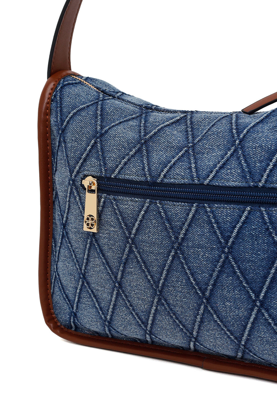 Woman Blue Jean Fabric Long-Strap Shoulder Bag