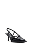Women's Black Open Back Thin Heeled Shoes | Derimod