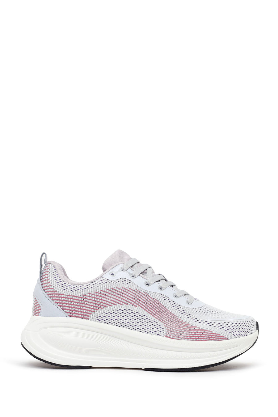 Derimod Zero Kadın Mor Bağcıklı Kalın Tabanlı Kumaş Sneaker 26PFE49546F | Derimod