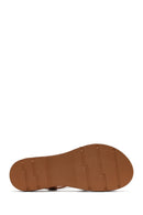 Women's Tan Leather Ankle Buckle Sandals | Derimod