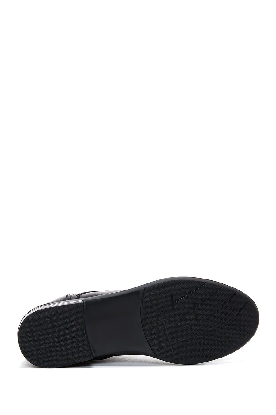 Women's Black Zippered Leather Boots