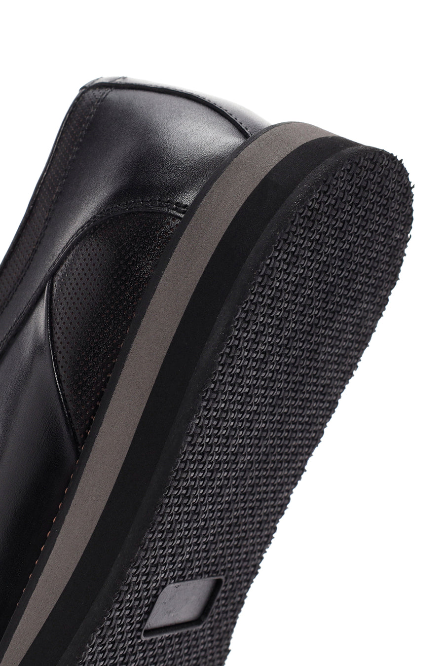 Men's Black Lace-up Leather Casual Shoes