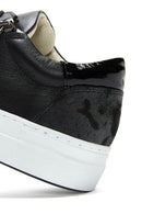 Women's Leather Zipper Sneaker | Derimod