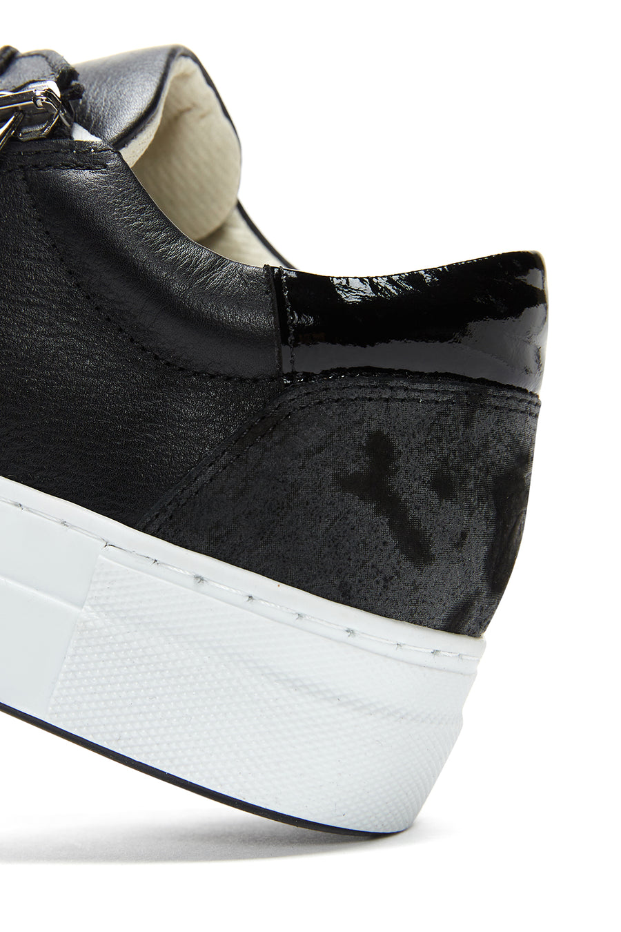 Women's Leather Zipper Sneaker