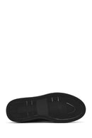 Erkek Siyah Bağcıklı Deri Sneaker | Derimod