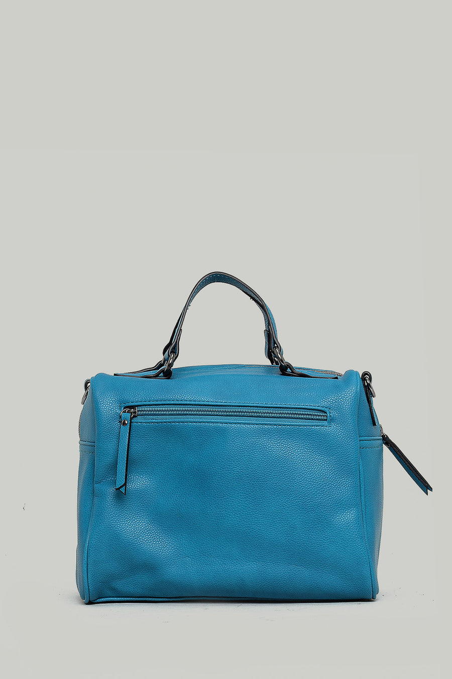 Women's Blue Faux Leather Bag