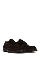 Male Brown Double-Buckle Suede Casual Shoes | Derimod