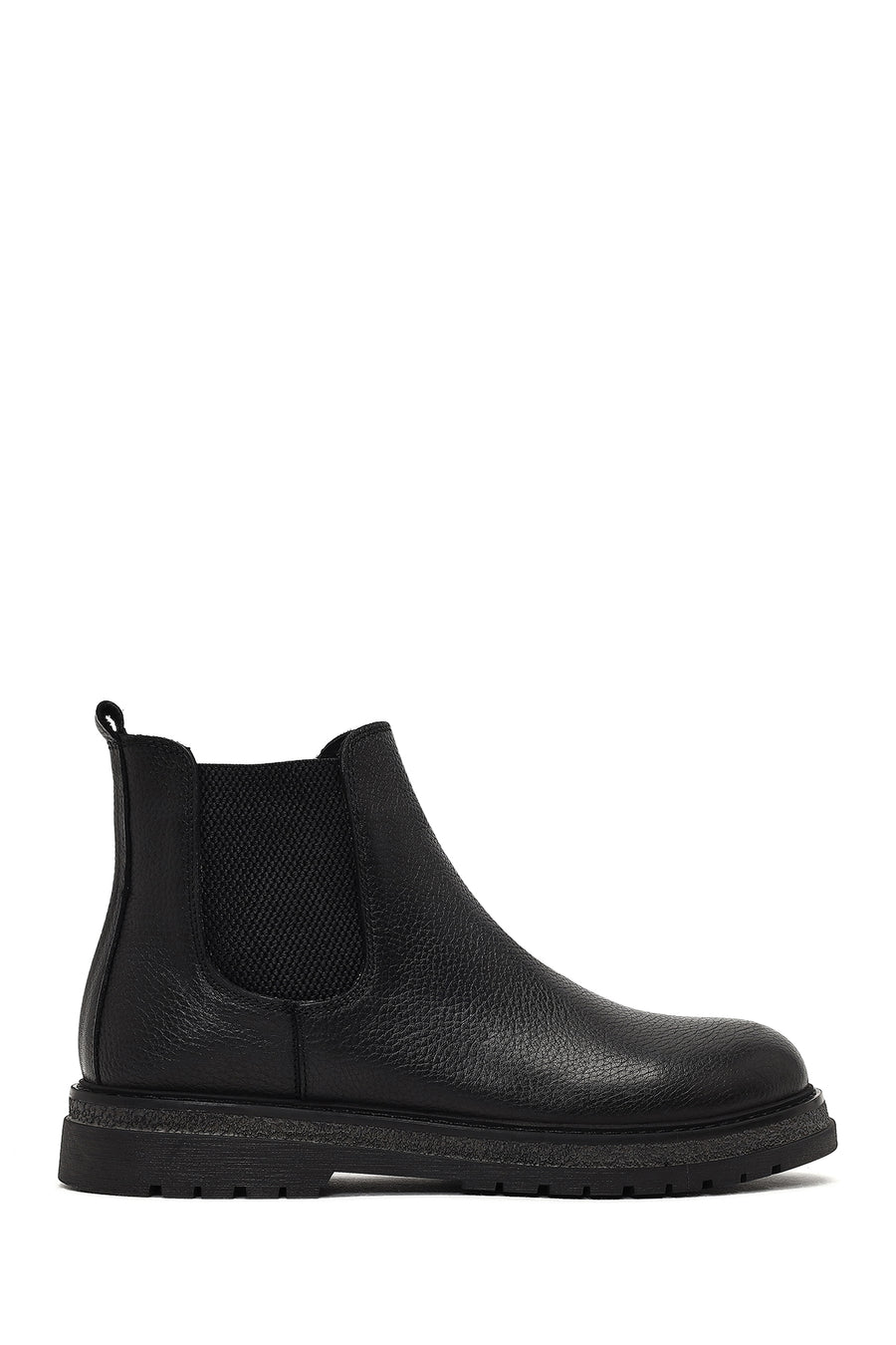 Male Black Leather Chelsea Boots WM610003DF | Derimod