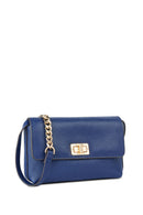 Geox Women's Navy Blue Liliane Long Strap Leather Crossbody Bag | Derimod