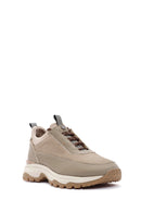 Erkek Vizon Bağcıklı Nubuk Deri Sneaker | Derimod