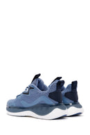 Derimod Zero Men's Blue Lace-Up Thick Sole Fabric Sneaker | Derimod