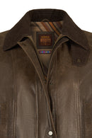 Gateaway Woman Brown Leather Coat | Derimod
