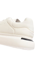 Erkek Beyaz Bağcıklı Kalın Tabanlı Deri Sneaker | Derimod