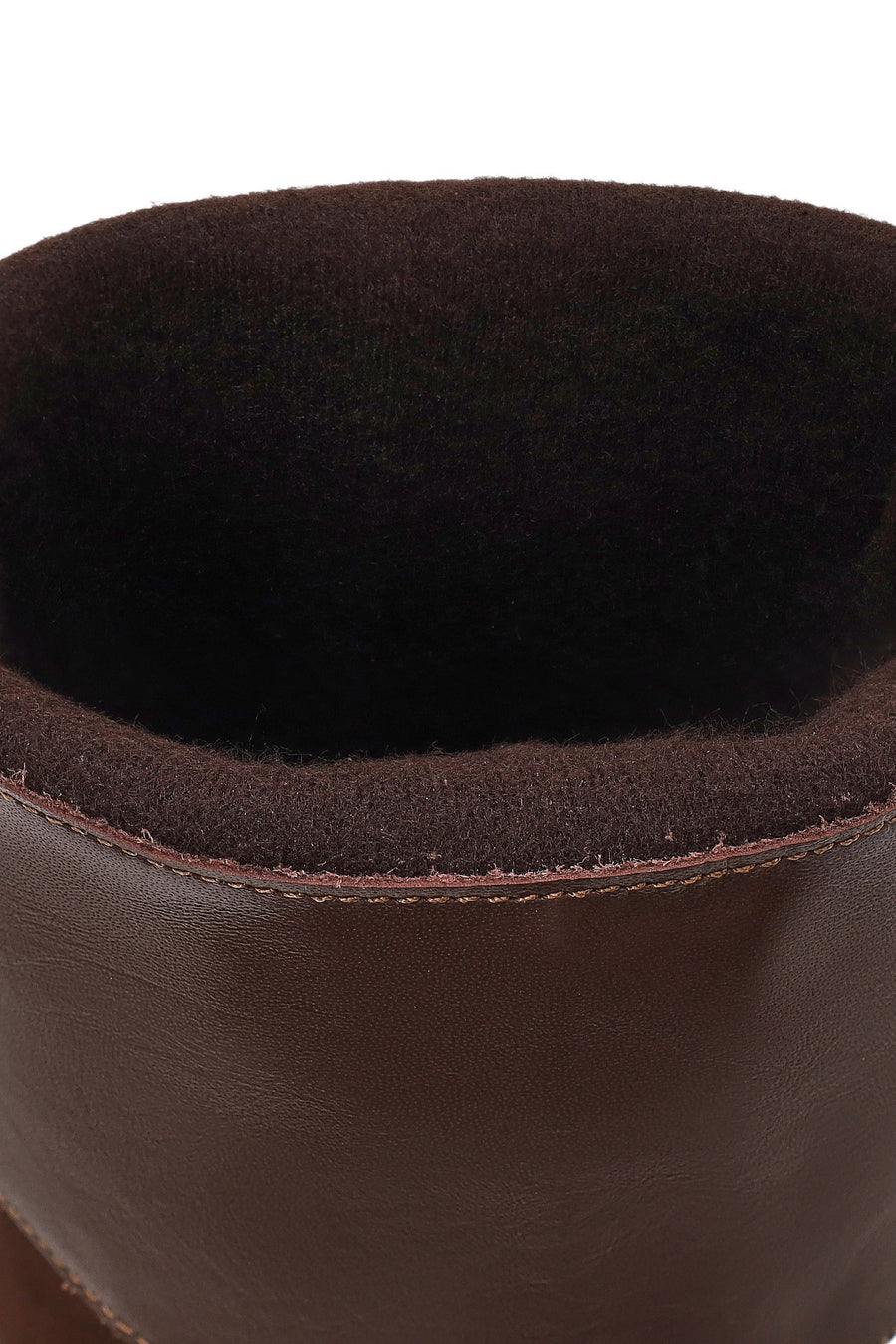 Woman Brown Chunky Heeled Suede Leather Cowboy Boots