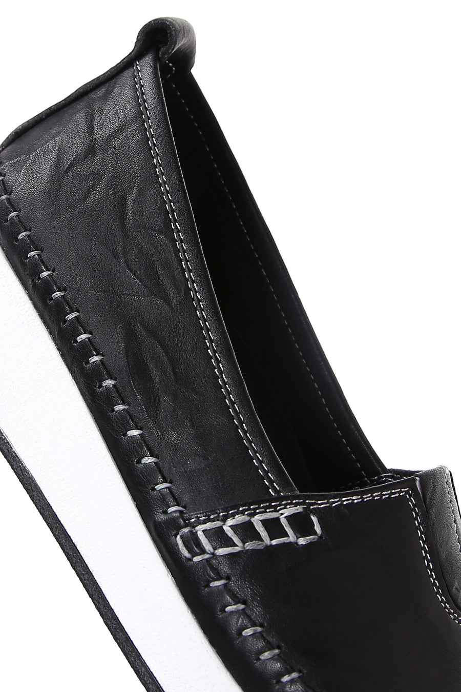 Kadın Siyah Kalın Tabanlı Deri Comfort Loafer