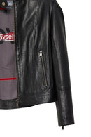 Prima Women's Black Short Leather Jacket | Derimod