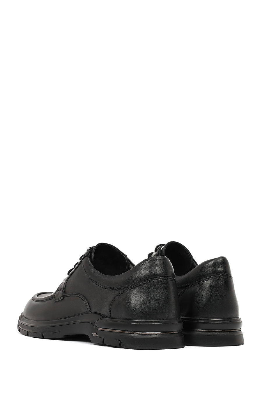 Men's Black Lace-up Leather Casual Shoes