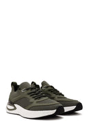 Derimod Zero Men's Green Laced Thick Soled Fabric Sneaker | Derimod