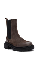 Women's Mink Suede Leather Chelsea Boots | Derimod