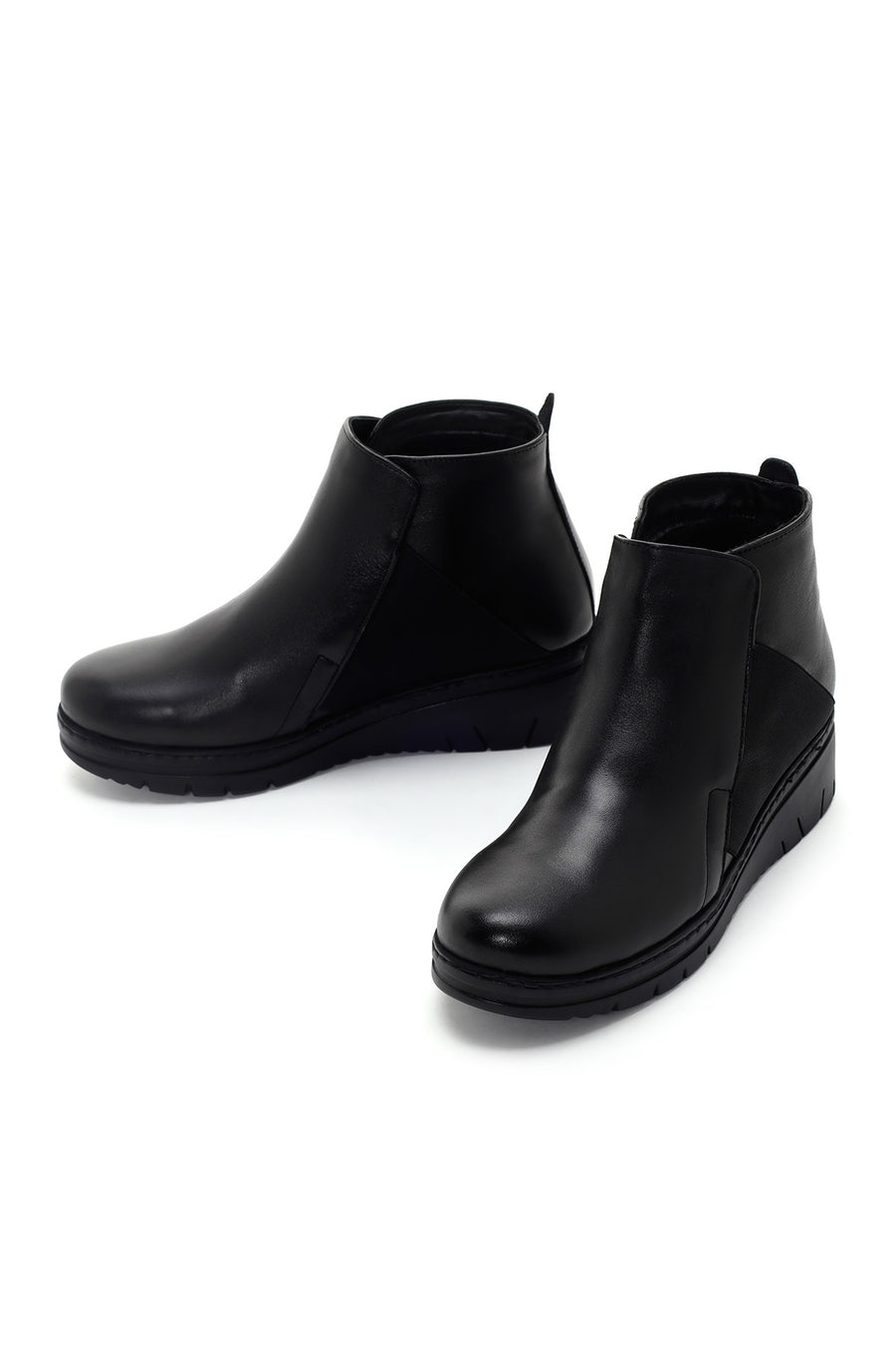 Women's Black Comfort Leather Boots