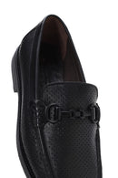 Erkek Siyah Deri Baskılı Loafer | Derimod