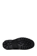Men's Black Lace-Up Thick-Soled Leather Casual Shoe | Derimod