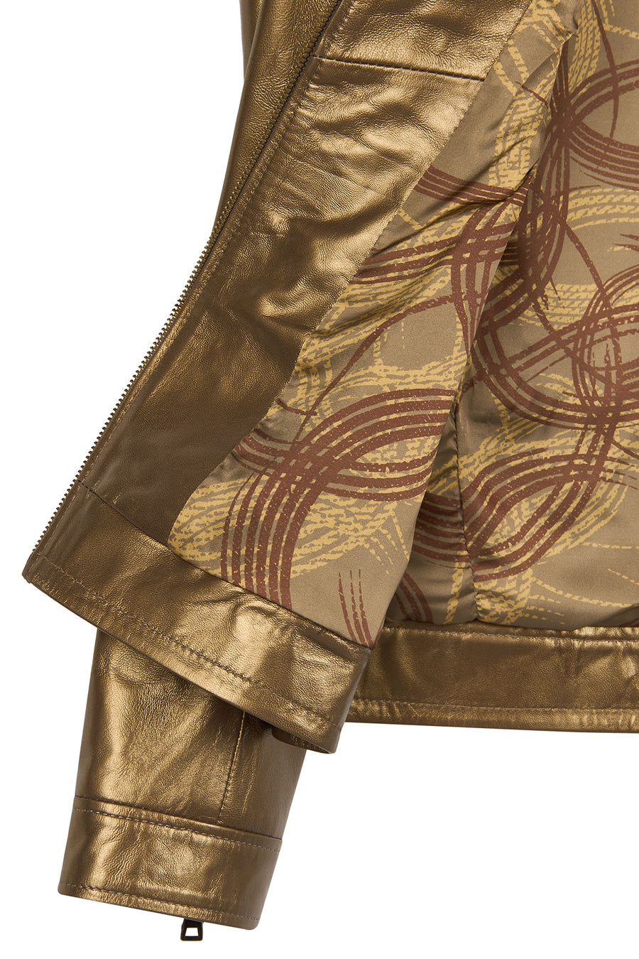 Loretta Woman Bronze Short Leather Jacket