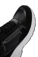Kadın Siyah Deri Kalın Tabanlı Sneaker | Derimod