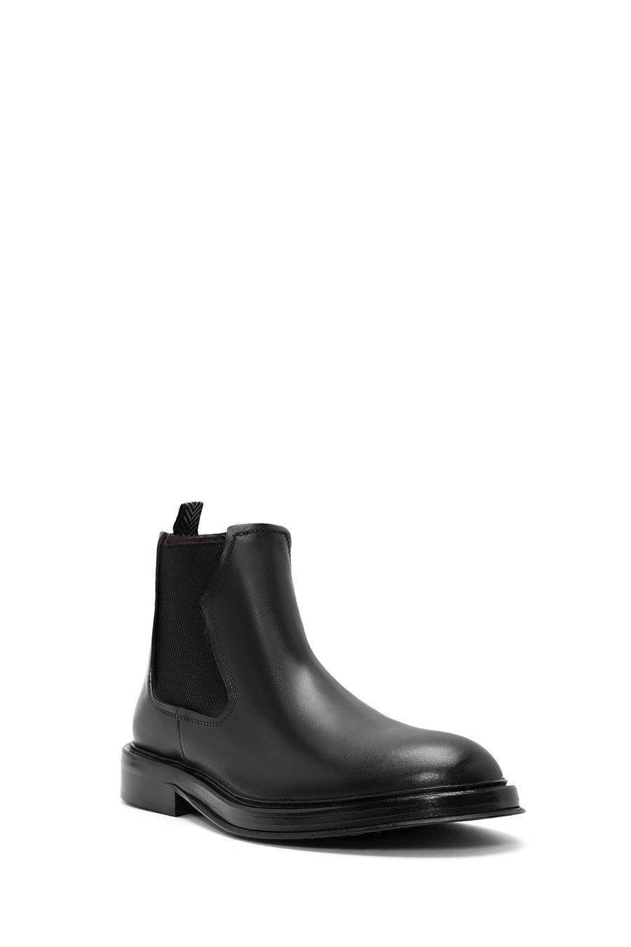 Men's Black Leather Casual Chelsea Boots