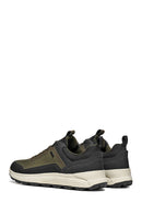 Geox Erkek Haki U Spherıca 4X4 B Abx A - Text+ Bağcıklı Kalın Tabanlı Kumaş Sneaker | Derimod