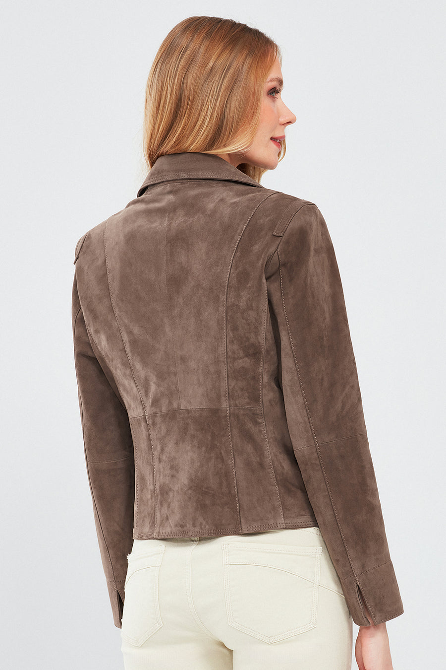 Lara Women's Mink Suede Leather Jacket