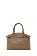 Woman Mink Long-Strap Croc-Pattern Classic Shoulder Bag | Derimod