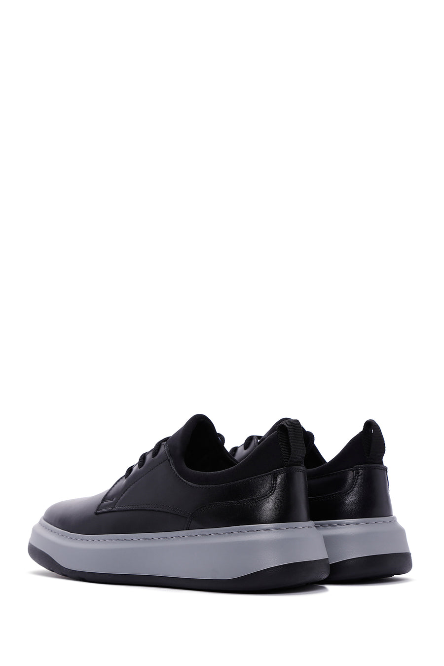Erkek Siyah Deri Sneaker