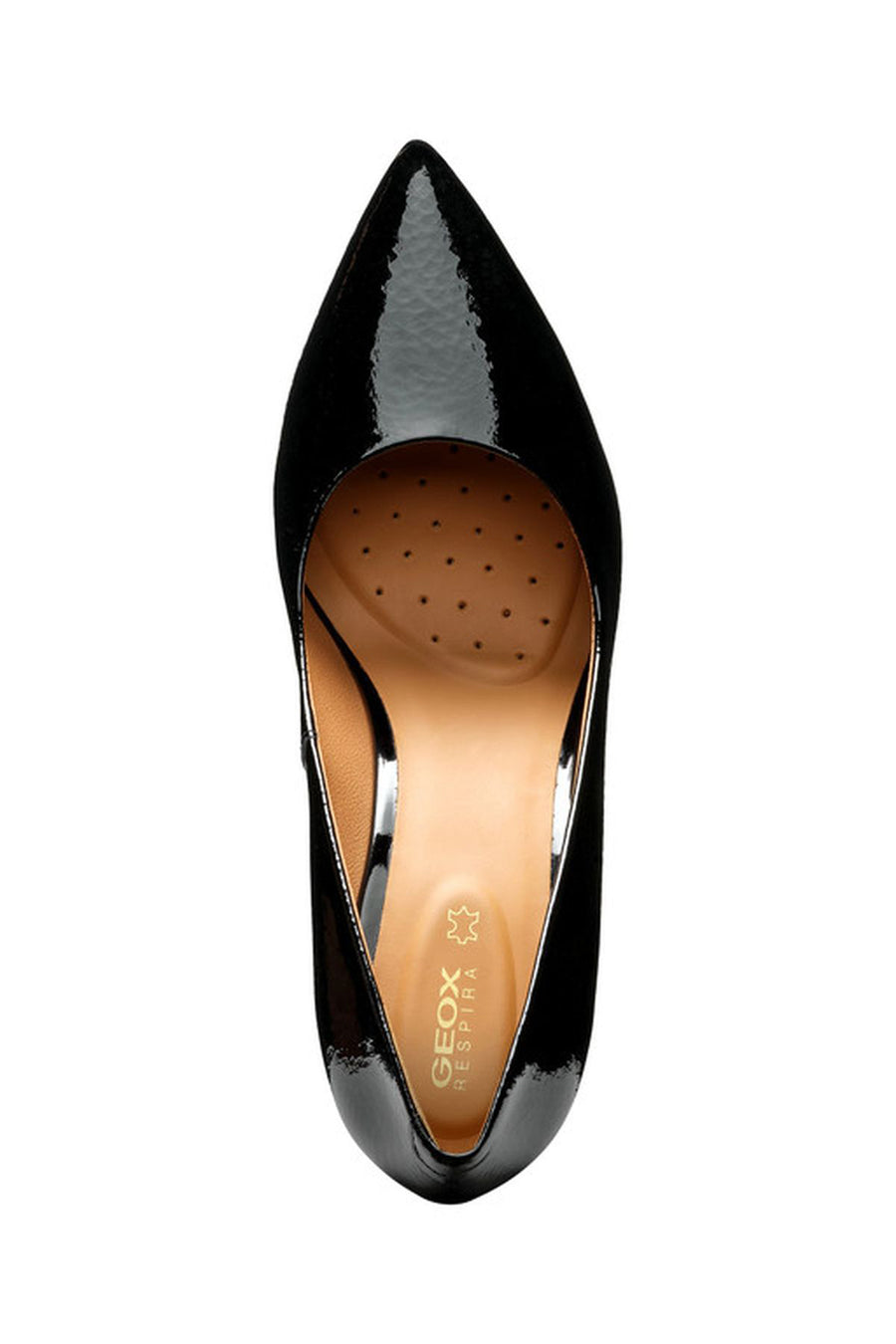 Geox Women's Black Faviola Thin Heeled Patent Leather Stiletto