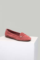 Mercan Süet Kadın Deri Loafer | Derimod