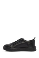 Men's Black Lace-up Leather Sneaker | Derimod