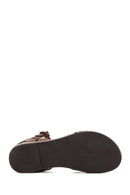 Women's Brown Leather Bodrum Sandals | Derimod