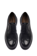Men's Black Lace-Up Thick-Soled Leather Casual Shoe | Derimod