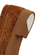 Woman Tan Tasselled Suede Leather Loafer | Derimod