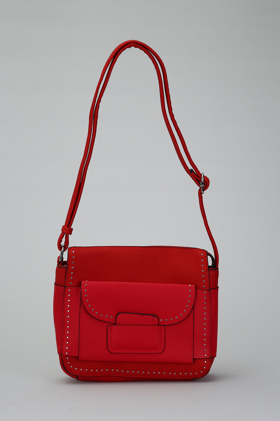 Women's Shoulder Bag with Staple Detail