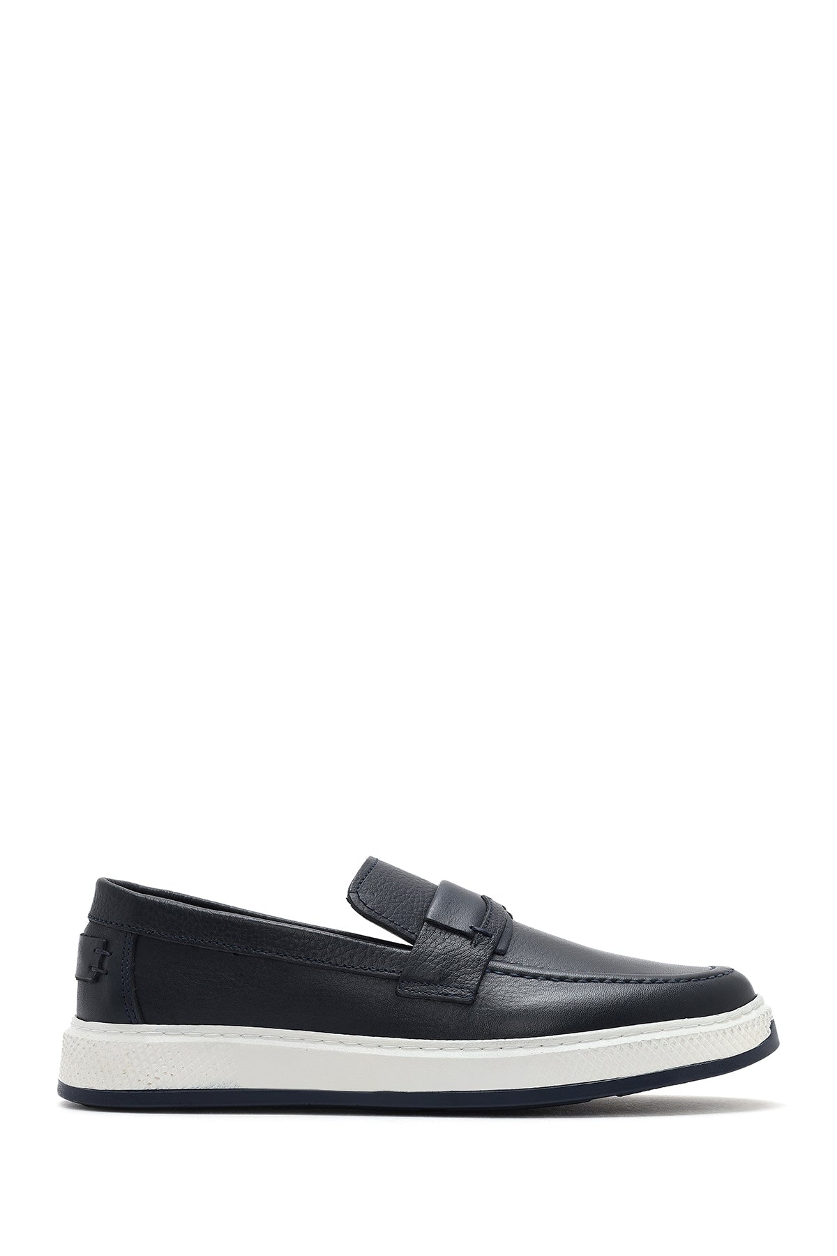 Erkek Lacivert Deri Loafer 25SFD680318 | Derimod