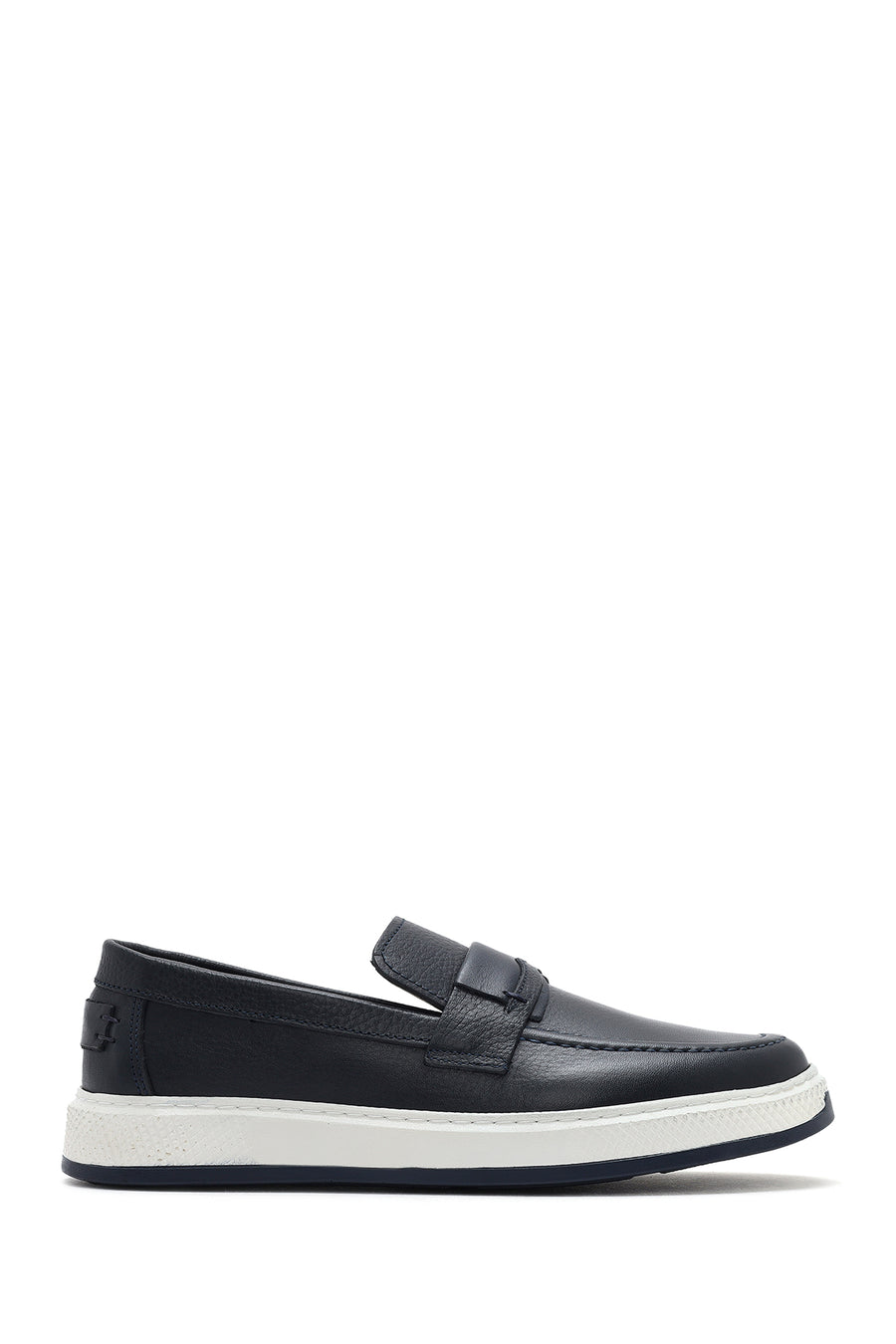 Erkek Lacivert Deri Loafer 25SFD680318 | Derimod