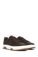 Men's Brown Lace-up Thick-Sole Leather Sneaker | Derimod