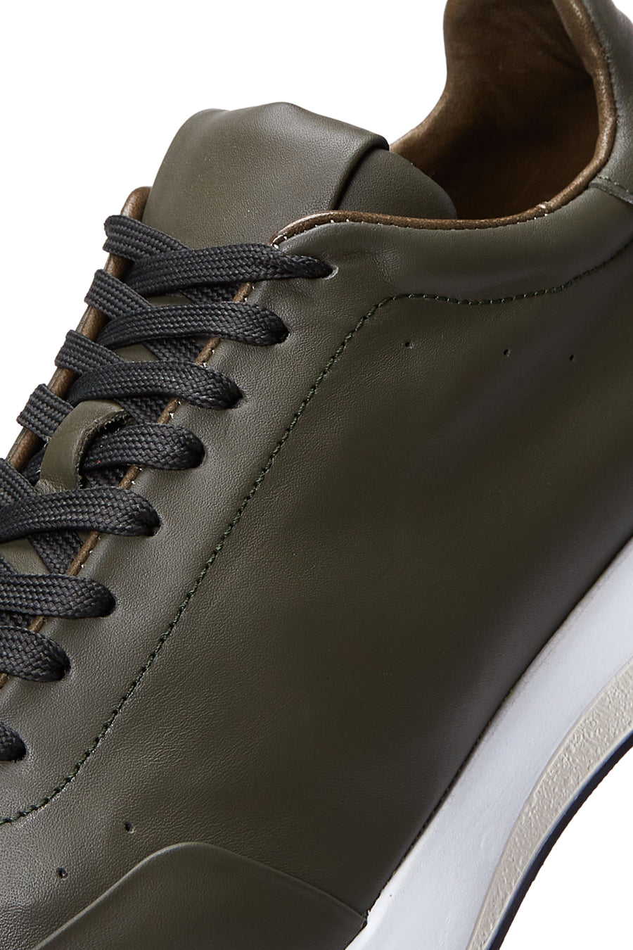 Erkek Yeşil Deri Sneaker