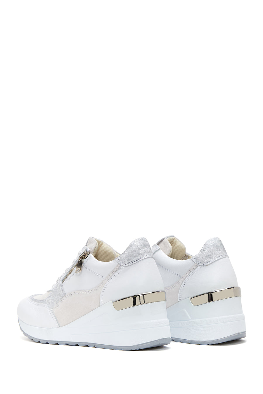 Women's Leather High Sole Sneaker