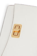 Geox Women's White Ciclaminia Leather Crossbody Bag | Derimod