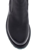 Women's Leather Zippered Heeled Boots | Derimod