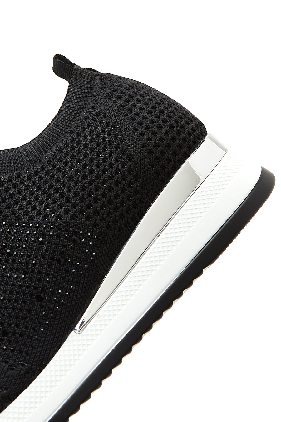 Kadın Siyah Taşlı Kalın Tabanlı Sneaker
