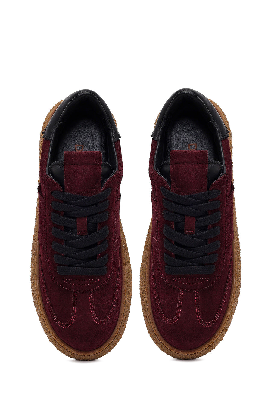 Kadın Bordo Süet Deri Sneaker