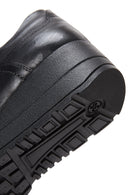 Women's Black Leather Wedge Heeled Shoes | Derimod